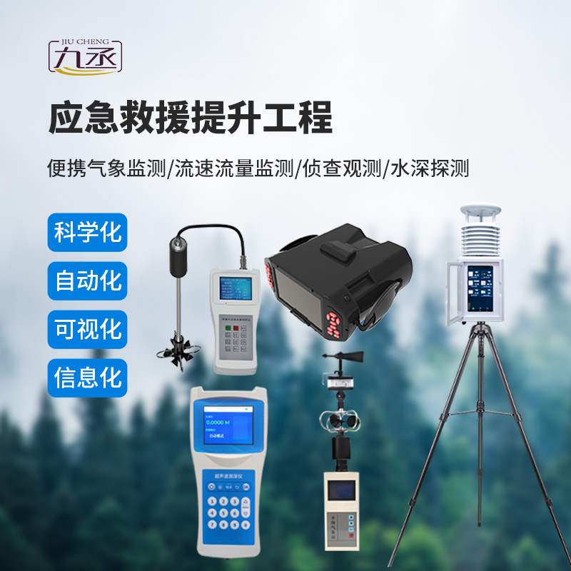 應(yīng)急救援提升設(shè)備包括便攜氣象站、流速儀、夜視儀等